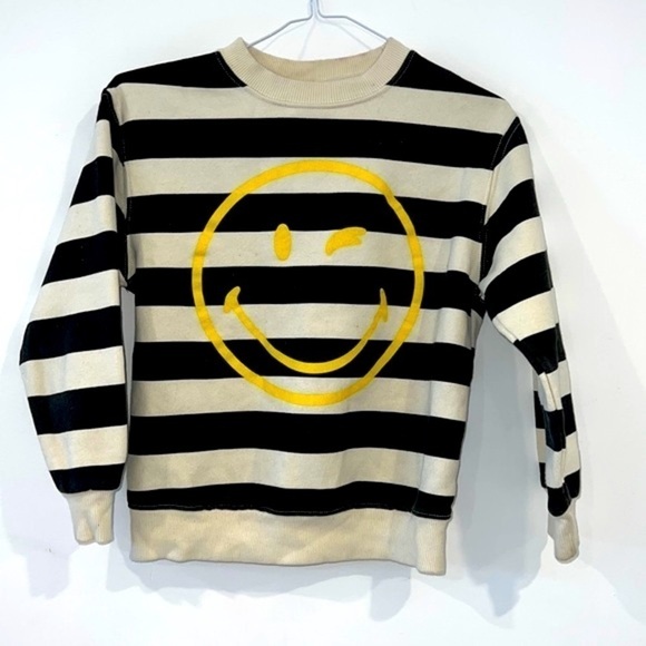 ZARA X Smiley World kids smiley stripes long sleeves top size 9 - Picture 3 of 15